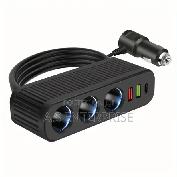 120W 6-in-1 High Power Car Charger Splitter - 1