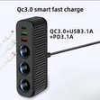 120W 6-in-1 High Power Car Charger Splitter - 2