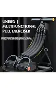 Upgraded Multifunction Foot Pedal Resistance Band With Handle - Black - 1
