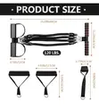 Upgraded Multifunction Foot Pedal Resistance Band With Handle - Black - 4
