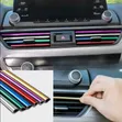 20x Flexible Electroplated Car Air Vent Trim Strips - 2
