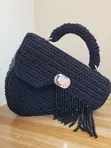 Handmade Noir Tassels Bag - 1