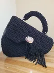 Handmade Noir Tassels Bag - 2
