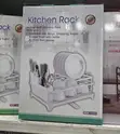 White Plastic & Metal Over-Sink Kitchen Dish Drying Rack - 2