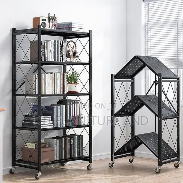 5-Tier Foldable Metal Storage Rack - 1