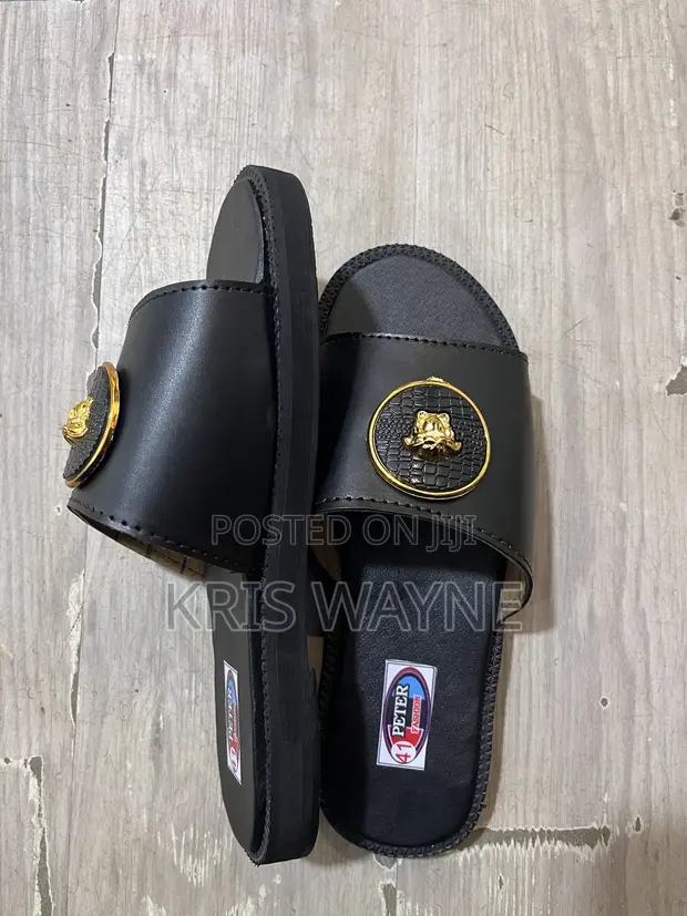 Ghana Made Men's Leather Slippers - 1