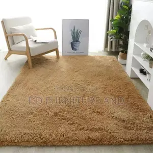 Adam Home Fluffy Shaggy Area Rug - Khaki/Caramel