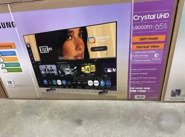 Brand New Samsung 65 Inch Crystal UHD U8000F 4K Smart TV (2025) - 1