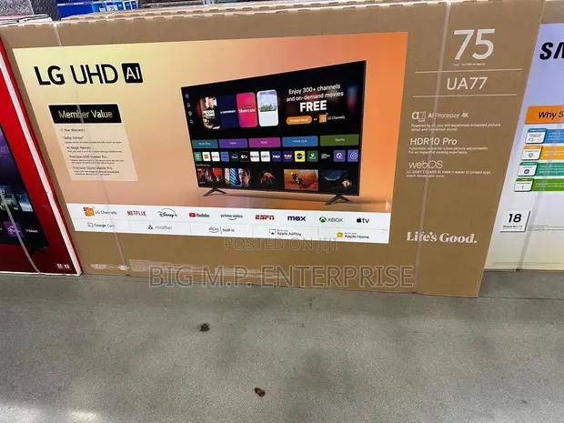 Brand New LG 75-Inch UA7700 Series 4K UHD Smart TV (2025 Model) - 1