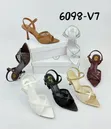 Quality Heeled Sandals - Silver & Wine - 1