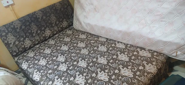 Used Brown Royal Comfort Small Double Bed with Mattress - 1