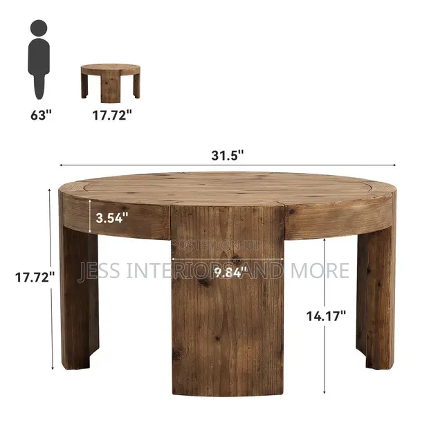 Solid Wood Coffee Table - 1
