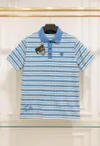 Chrome Heart Blue and White Striped Top - Unisex - 1