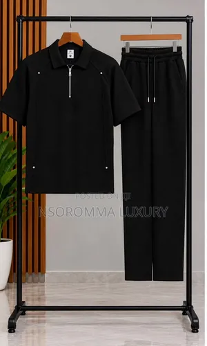 All Black Luxury Top and Down Kaftan