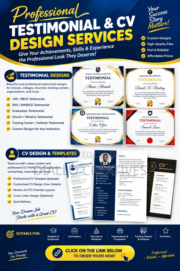 Professional CV & Testimonial Design Service - 1