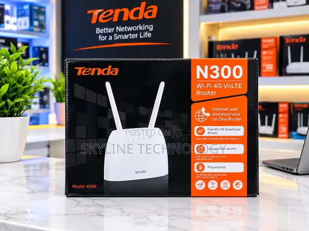 Tenda 4G06 N300 Wi-Fi 4G VoLTE Router - 1