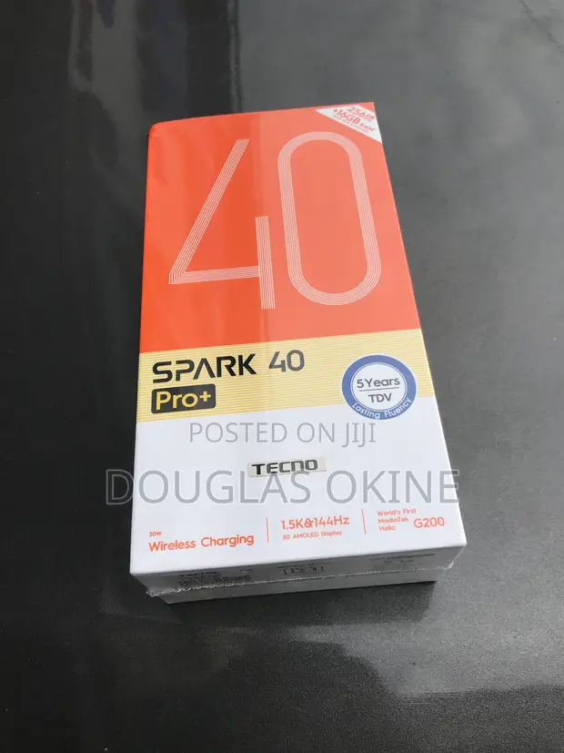 New Tecno Spark 40 Pro+ 256GB Black - 1