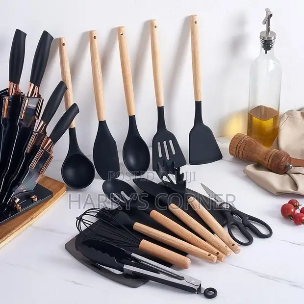 Brand New Kitchenware and Cookware Set with Stand - 1