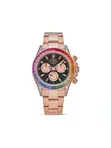 Rolex-Inspired Rainbow Chronograph Luxury Watch - Rose Gold - 1