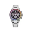 Rolex-Inspired Rainbow Chronograph Luxury Watch - Rose Gold - 2