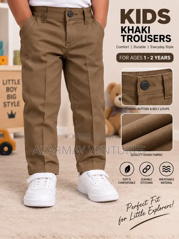 Azarmay Kids Khaki Trousers - 1