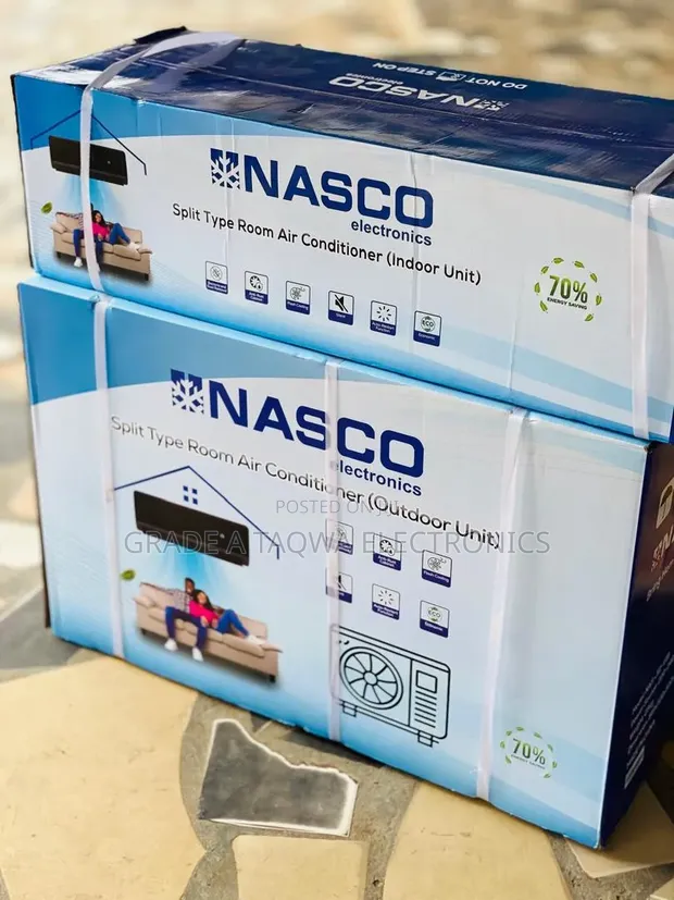 Efficient Nasco 1.5hp Air Conditioner - Black - 1