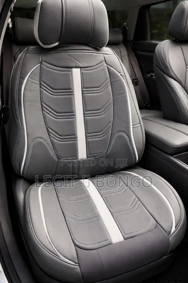Quality Grey Leather Seat Cover - 1