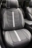 Quality Grey Leather Seat Cover - 1