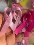 50pcs Breast Cancer Awareness Ribbons with Pins - 2