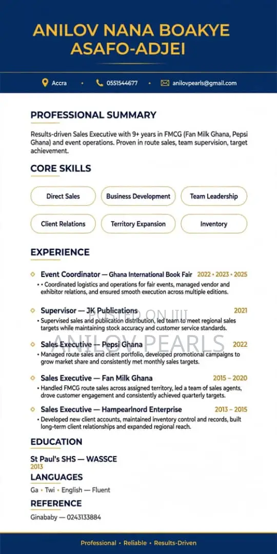 Sales & Telemarketing CV - 1