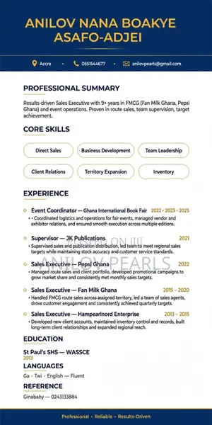 Sales & Telemarketing CV