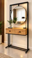 Modern Console Table with Mirror - 2