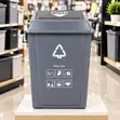 25L Push-Lid Dustbin - Blue, Grey, or Green - 3