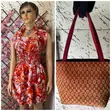 New Ladies Colorful Bodice Dress and Matching Bag - 2
