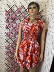 New Ladies Colorful Bodice Dress and Matching Bag - 3