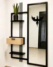 Modern Industrial Dressing Mirror with Drawer - 1