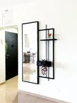 Modern Industrial Dressing Mirror with Drawer - 2
