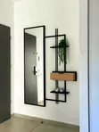 Modern Industrial Dressing Mirror with Drawer - 3