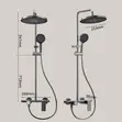 Modern Luxury Bathroom Rain Shower Set - Polished Chrome - 1