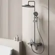 Modern Luxury Bathroom Rain Shower Set - Polished Chrome - 2