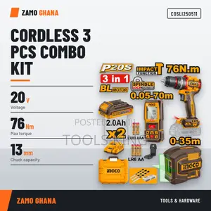INGCO 20V Cordless Impact Drill & Laser Level Kit