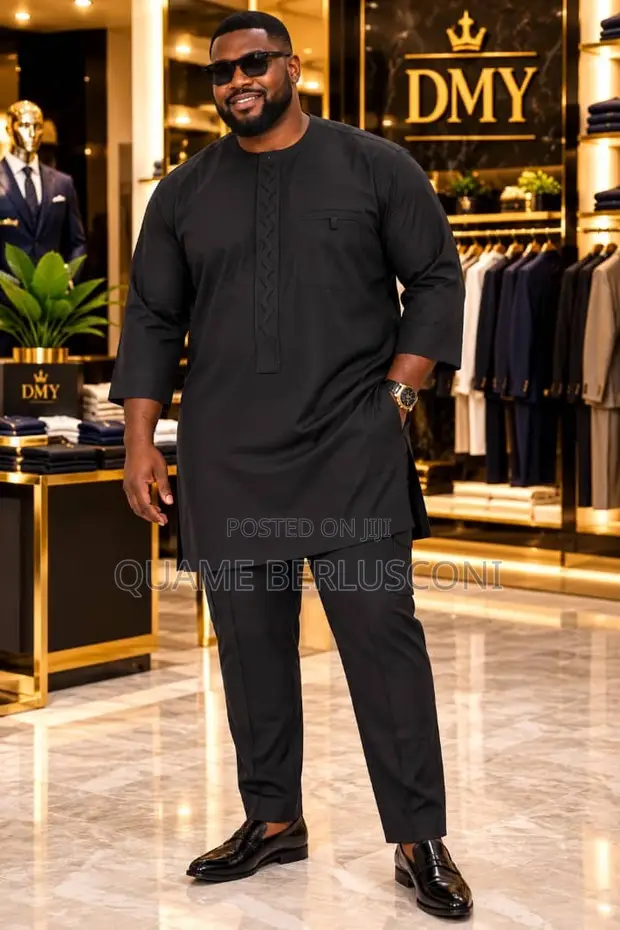 Men's Agbada & Shokoto Set - Cotton - 1
