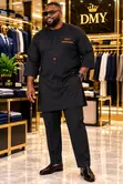 Men's Agbada & Shokoto Set - Cotton - 2