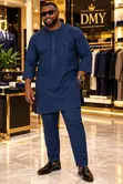 Men's Agbada & Shokoto Set - Cotton - 4