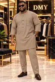 Men's Agbada & Shokoto Set - Cotton - 5