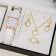 Jewelry Set: Necklace, Watch, Earrings, Bracelet, Ring - 2