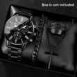Jewelry Set: Necklace, Watch, Earrings, Bracelet, Ring - 4