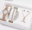 Jewelry Set: Necklace, Watch, Earrings, Bracelet, Ring - 5