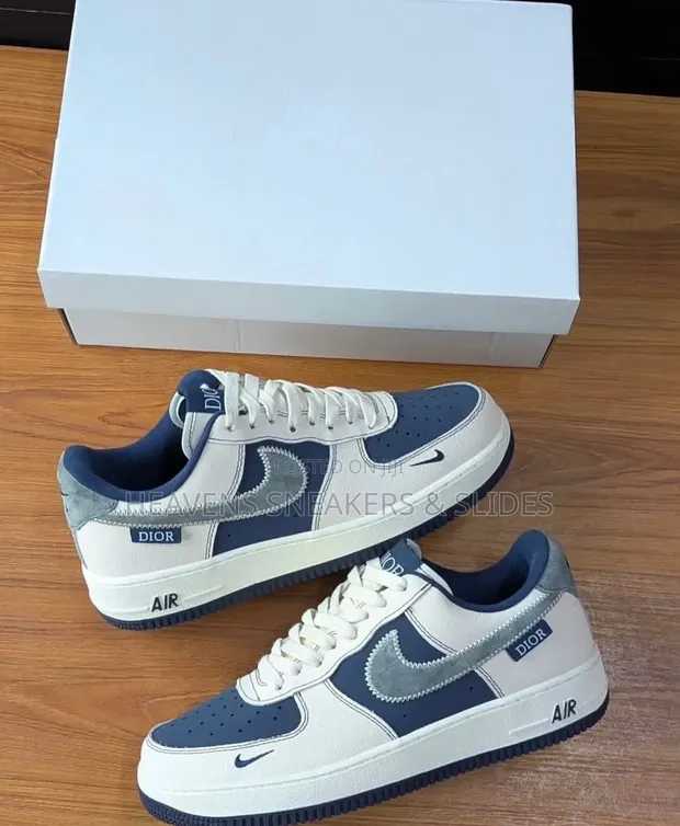 Nike Air Force 1 x Dior Sneakers - White/Navy - 1