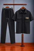Men's Casual Short-Sleeve Shirt and Matching Trousers Set - 3